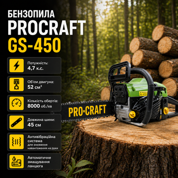Бензопила Procraft GS-450