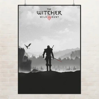 Постер Відьмак Геральт, Witcher, плакат для геймера, A3 42×30 см (id2108)