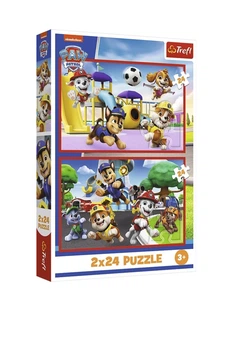 Пазлы Trefl «2x24: PAW Patrol. Веселый день щенков» цвет разноцветный Trefl ЦБ-00295365