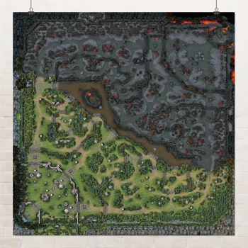 Постер Дота 2, Dota 2, карта игры, плакат для геймера, A0 106×106 см (id0329)