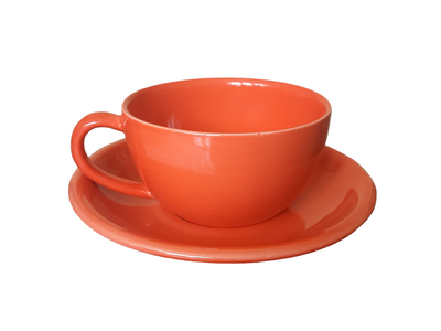 Чашка с блюдцем IDEAL Ceramic 250 мл, красный