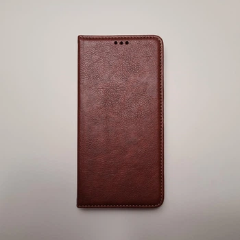 Чохол книжка Keyunfei для Xiaomi Redmi Note 11, Note 11s на магніті коричневий