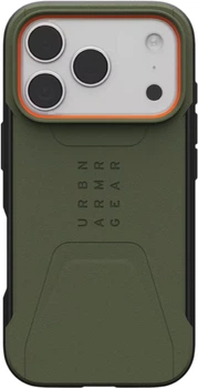 Etui Urban Armor Gear Civilian MagSafe do Apple iPhone 17 Pro Olive/Orange (840283923050)