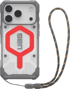 Чохол Urban Armor Gear Pathfinder Clear MagSafe + Lanyard для Apple iPhone 17 Pro Active Lava (840283923319)