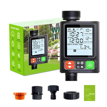 Программируемый интеллектуальный таймер подачи воды для полива сада Water Timer X-344 Черный