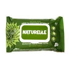 Вологий туалетний папір Naturelle дитячий 50 шт алое та комплекс вітамінів