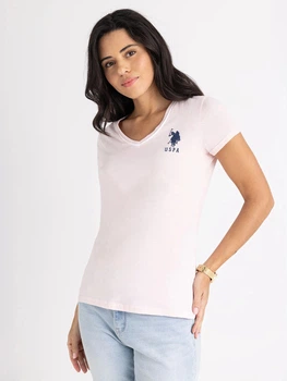 Футболка хлопковая женская U.S. Polo Assn 216435-0H00A(ICY BLUSH) M Светло-розовая (786662229873)