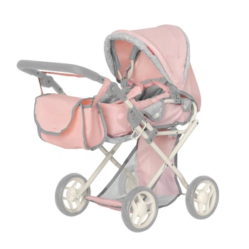 Кукольная коляска-люлька для куклы розовая Carrello Unica (9346 PINK)