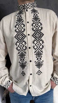 Чоловіча вишиванка Trend Сергій M Молочний (SOLSERGMOL)
