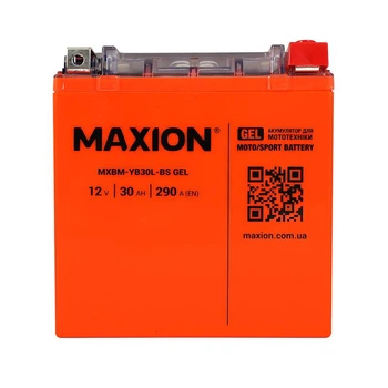 Мото аккумулятор MAXION YB30L - BS 12V 30Ah 290A (EN) GEL