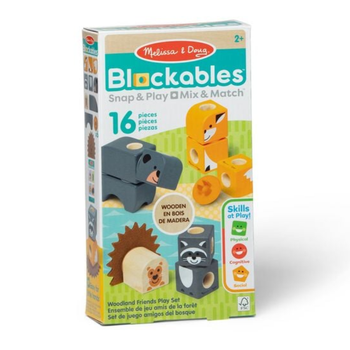 Дерев’яний конструктор Melissa & Doug Blockables “Друзі лісових тварин”, розвиваючий набір від 2 років