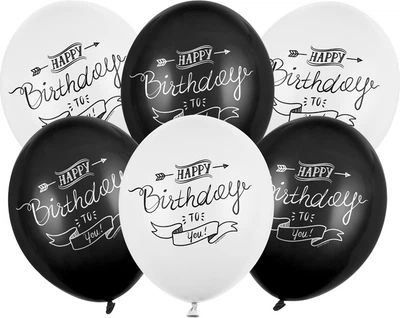 Balony PartyDeco Pastel Happy Birthday 30 cm 50 szt (5902230798380)