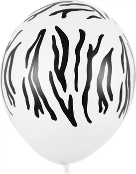 Balony PartyDeco Pastel Pure Zebra 30 cm Białe 50 szt (5900779180178)