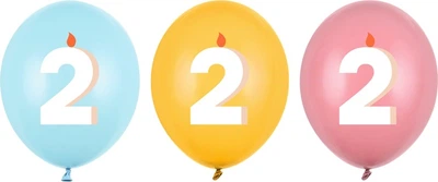Balony PartyDeco 2 30 cm Wielokolorowe 50 szt (5904555099579)