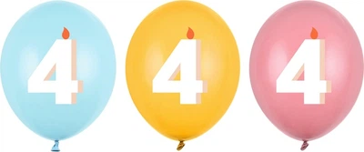Balony PartyDeco 4 30 cm Wielokolorowe 50 szt (5904555099616)