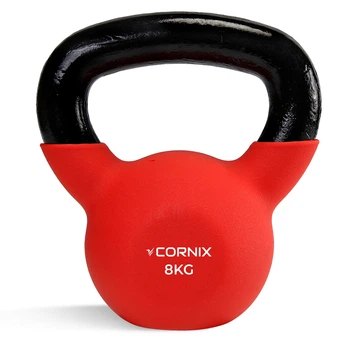 Гиря металлическая Cornix 8 кг с виниловым покрытием XR-0436 Red/Black