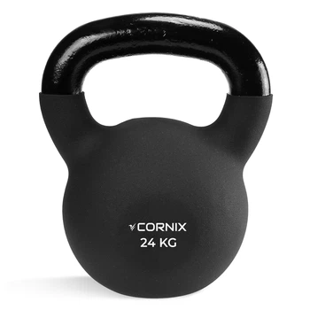 Гиря металлическая Cornix 24 кг с виниловым покрытием XR-0440 Black