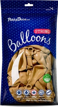 Повітряні кульки PartyDeco Strong Metallic 30 см Золоті 100 шт (5901157485991)