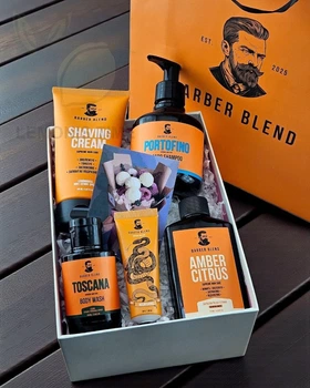 Подарочный набор для мужчин Barber Blend 5 в 1 — бритьё, борода, волосы, тело и руки