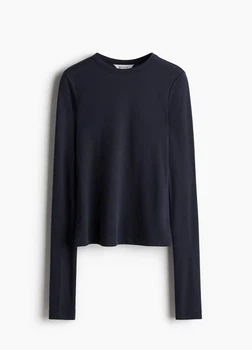 Лонгслів H&M 13754 Темний синій XL (1309)