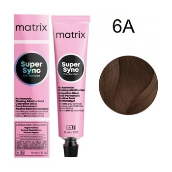 Фарба Matrix Super Sync Pre-Bonded (Ash & Pearl Collection) - 6A Темний блондин попелястий-90мл.