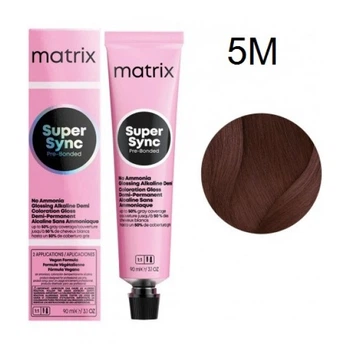 Краска Matrix Super Sync Pre-Bonded (Natural Collection) - 5M Светлый шатен мокка (шоколадный)-90мл.