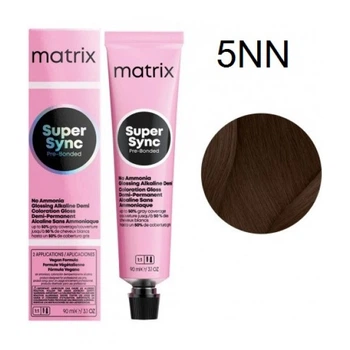 Краска Matrix Super Sync Pre-Bonded (Natural Collection) - 5NN Светлый шатен натуральный интенсивный -90мл.