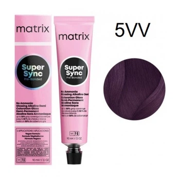 Фарба Matrix Super Sync Pre-Bonded (Violet Collection) - 5VV Світлий шатен фіолетовий інтенсивний-90мл.