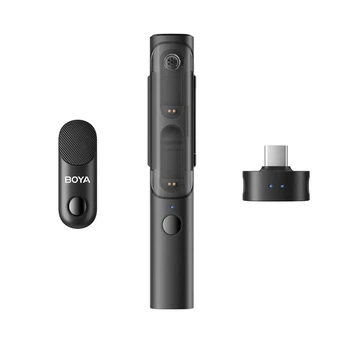 Бездротовий мікрофон BOYA MAGIC-07 USB Type-C 1 TX + 1 RX з кейсом та AI шумозаглушенням для інтерв’ю, блогів та відеозйомки