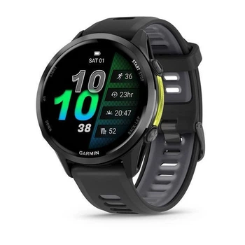 Смарт-годинник Garmin Forerunner 970 з сірим титановим безелем