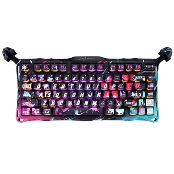 Клавиатура GravaStar Mercury V75 Pro 80keys Magnetic Jade Gaming 8K USB-A RGB Neon Graffiti (GSV75PRO_U_CG_BLK)