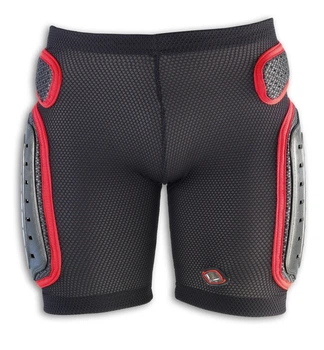 Шорти захисні спортивні UFO PADDED PLASTIC M Black/red (PI09126)