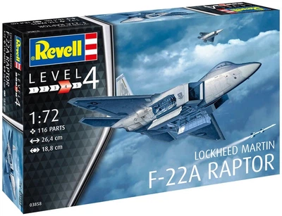 Модель для складання Revell літак Lockheed Martin F-22A Raptor 647468 (4009803463858)