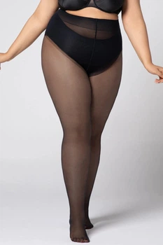 Класичні жіночі колготки великого розміру mona queen hip-notic bikini 20 den 8 short