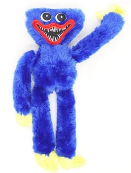 Игрушка мягкая Хаги Ваги Huggy Wuggy с удобными липучками на руках 40×15 см Синий