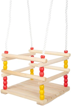 Drewniana huśtawka kubełkowa Small Foot z koralikami 5410642 (4020972010490)