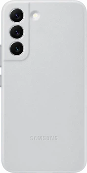 Чехол кожаный противоударный Leather Cover для Samsung Galaxy S22 (S901) Gray