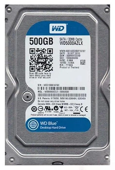 Жесткий диск HDD SATA 500GB WD Blue 7200rpm 32MB (WD5000AZLX)