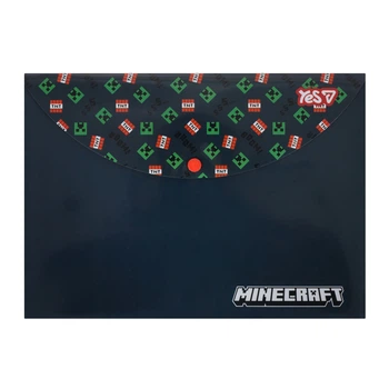 Папка-конверт Yes Minecraft TNT А4 на кнопке