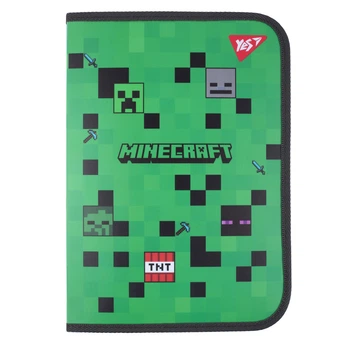 Папка факультативная пластиковая Yes Minecraft A4 на молнии с карманом