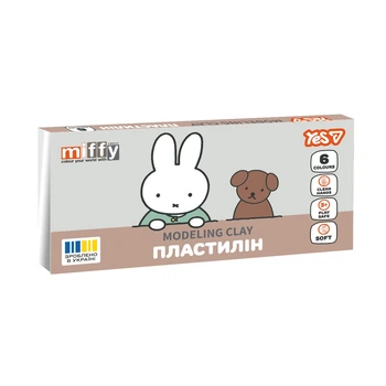 Пластилін Yes Miffy 6 кольорів 120 г (540726)