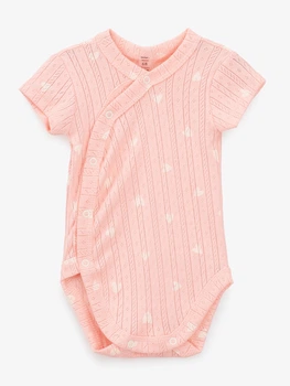 Боди для малышей Pink hearts 904375 56 см Розовый shop (4821184412047)