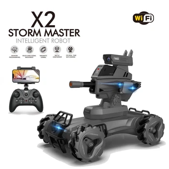 Робот-танк Storm Master X2 — стріляє, дрифтить, з камерою та Wi-Fi керуванням