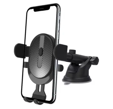 Держатель для телефона на присоске ( IPhone та Android ) в автомобиль D-23 черный