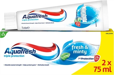 Зубна паста Aquafresh освіжаюча-мʼятна 75 мл х 2 шт (5054563301611)