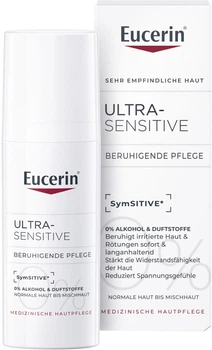 Заспокійливий крем Eucerin UltraSENSITIVE для нормальної та комбінованої гіперчутливої шкіри 50 мл (4005800108044)