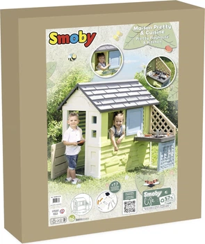 Будинок Smoby Toys Life Райдужний з літньою кухнею 145х110х127 см (3032168107380)