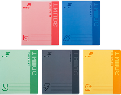 Набор тетрадей Kite One color 12 листов в клетку 5 шт (K26-232/5)