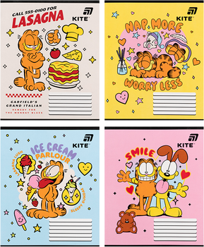 Набор тетрадей Kite Garfield Retro/Classic 12 листов в косую линию 5 шт (GF26-235/5)