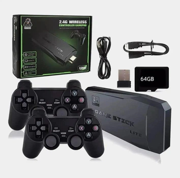 Игровая приставка Primo Game Stick M8 Lite 64Gb с беспроводными джойстиками